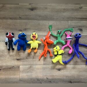 Colorful Rainbow Friends Plush Toy Set